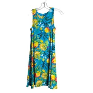 Pappagallo -Tropical Print A Line Sleeveless Dress - Size XS